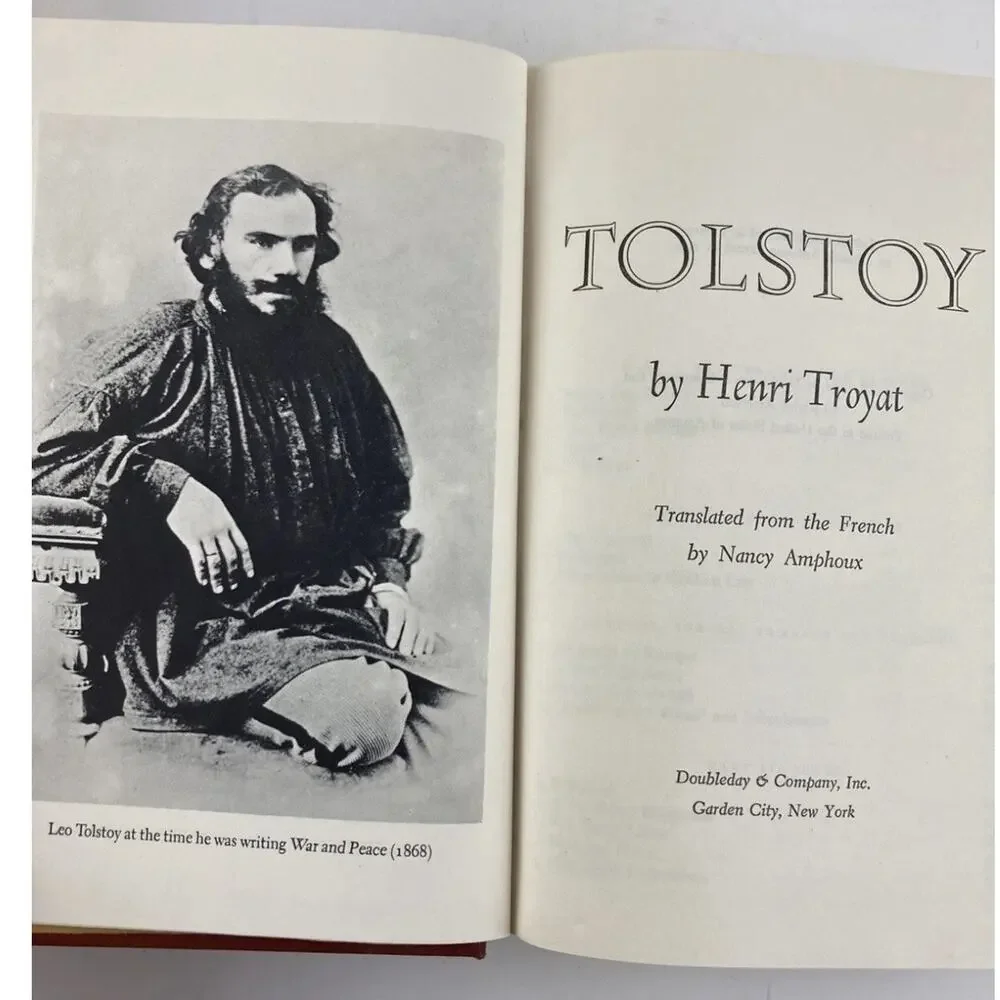 Tolstoy A Biography by Henri Troyat (1967/HC/DJ) Book Club Edition Hardcover Do